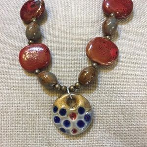 Handmade Bohemian style necklace! Unique pendant!
